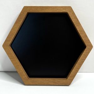 Hexagon Wood Framed Chalkboard Hanging Blackboard